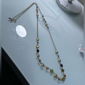 Lia Sophia Matte Gold with Pearls Necklace